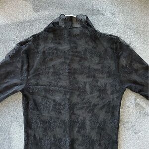 Free People Black Long Sleeve Top